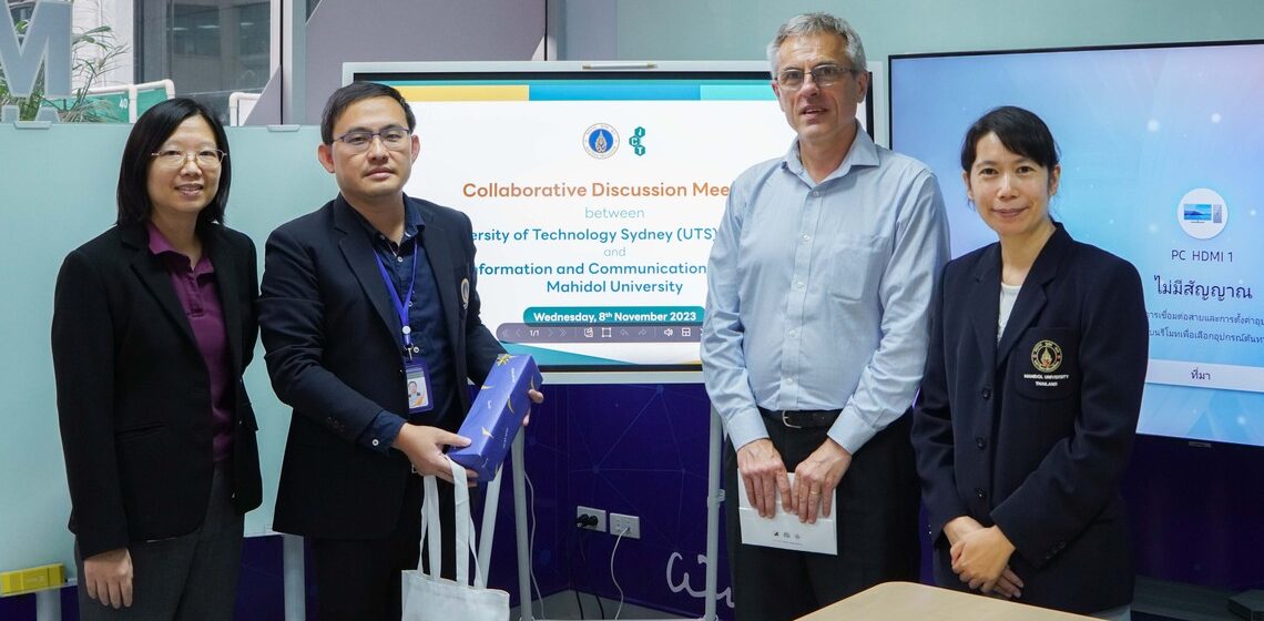 ICT Mahidol welcomed a delegate from the University of Technology Sydney (UTS), Australia, for a visit to discuss cooperation in research and postgraduate education