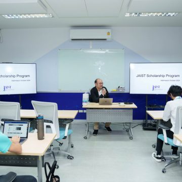ICT Mahidol welcomed a delegate from the Japan Advanced Institute of Science and Technology (JAIST), Japan, on the occasion of his visit and organized a special talk on the topic “JAIST Scholarship Sharing Session”