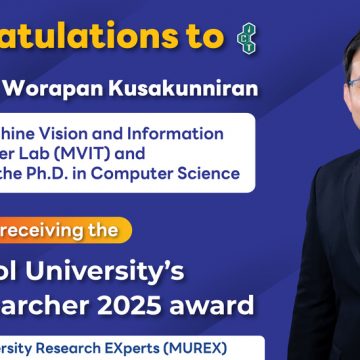 ICT Mahidol instructor received “Mahidol University’s Top 1% Researcher 2025 Award” by the Research Management and Development Division, Mahidol University
