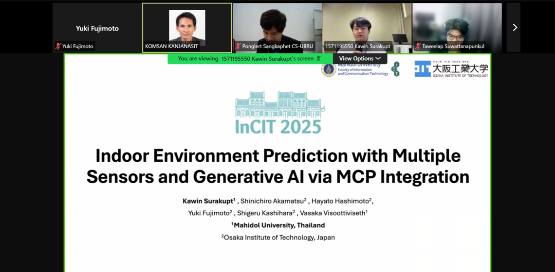 13.11.25 InCIT2025_CV ICT Mahidol student presented a research paper at the 9th International Conference on Information Technology (InCIT2025)